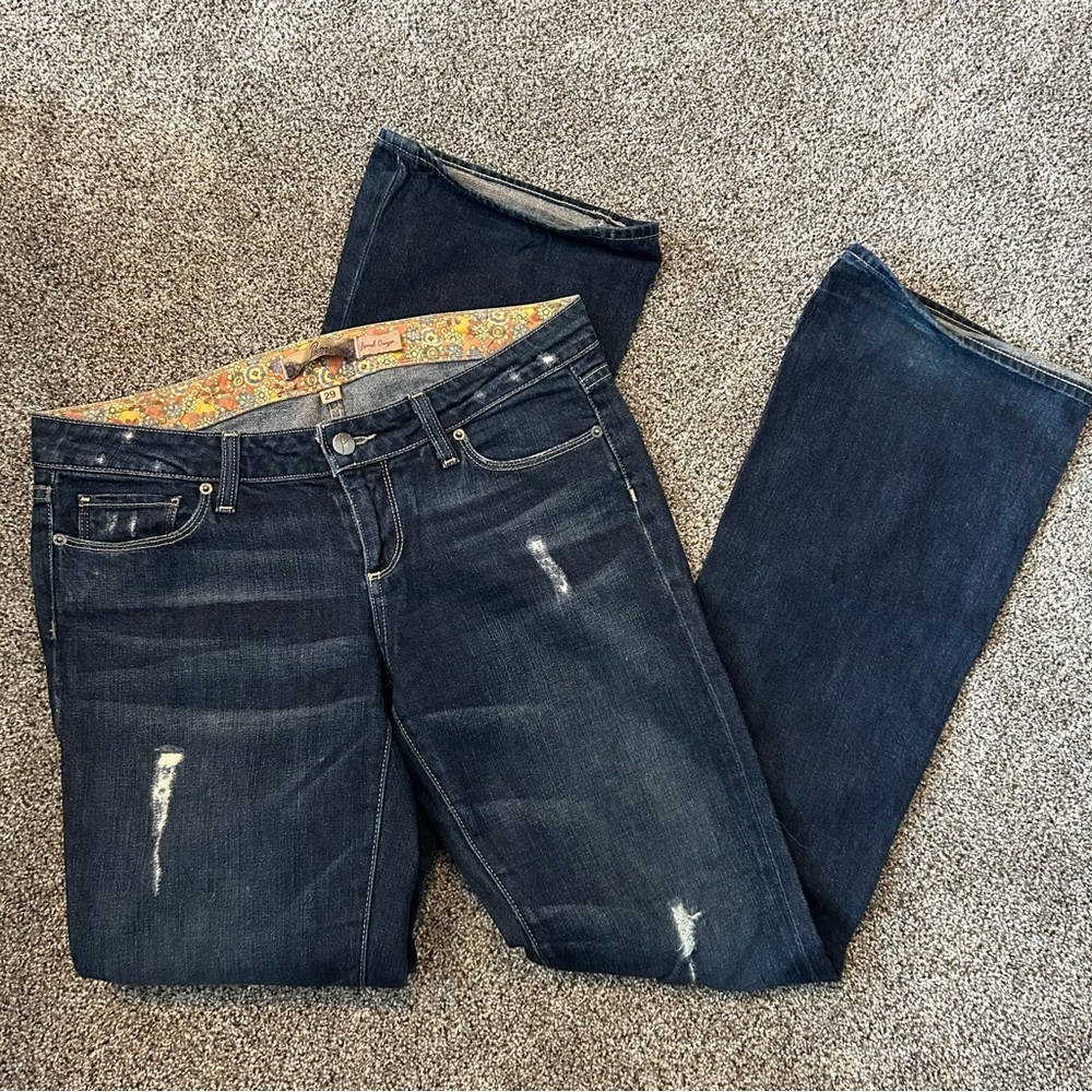 Paige Premium Denim “Laurel Canyon” Wide Leg/Flare Jeans